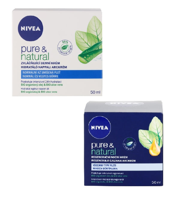 Nivea Visage Pure & Natural Day & Night Cream Set for Normal Skin