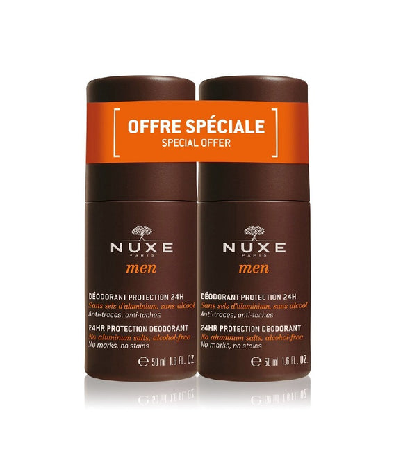 2xPack NUXE Men Protection 24 H Deodorant Roll On - 100 ml