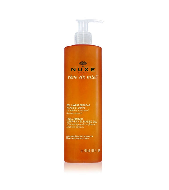 NUXE Reve de Miel Face & Body Ultra Rich Cleansing Gel for Dry Skin - 400 ml