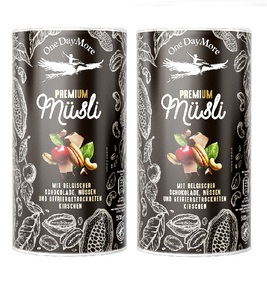 2xPack OneDayMore Premium Muesli with Belgian Chocolate - 1 kg