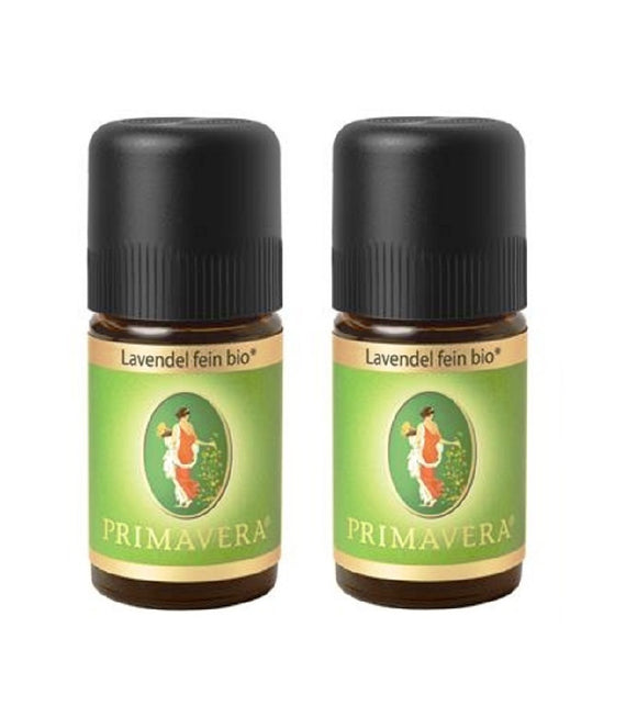 2xPack PRIMAVERA Organic Fine Lavender Oil - 10 ml