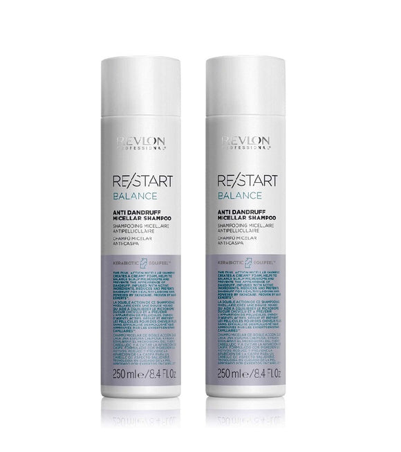2xPack Revlon Professional Re/Start Anti Dandruff Micellar Shampoo - 500 ml