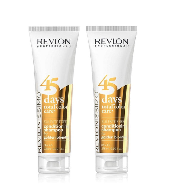 2xPack Revlon Professional Revlonissimo 45 days Golden Blondes Hair Shampoo - 550 ml