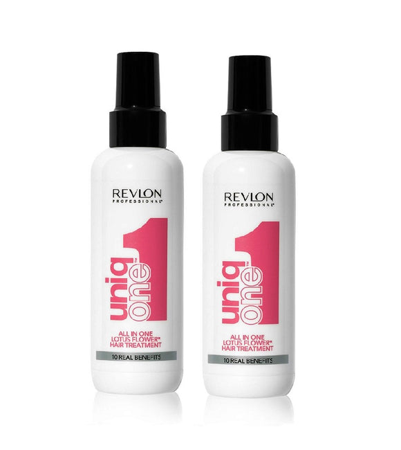 2xPack Revlon Professional UniqOne All In One Lotus Flower Hair Leave-in Treatment - 300 ml