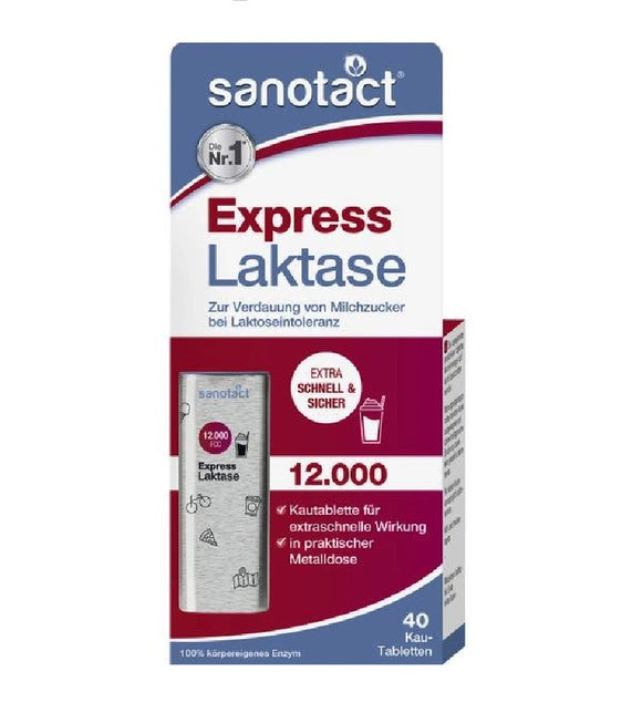 Sanotact Express Lactase 12,000 Chewable Tablets - 40 pieces