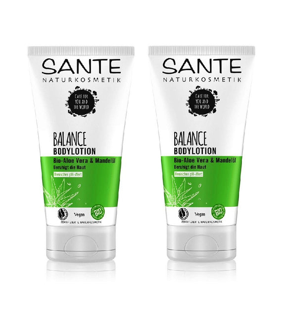 2xPack Sante Organic Aloe & Almond Oil Balance Body Lotion - 300 ml