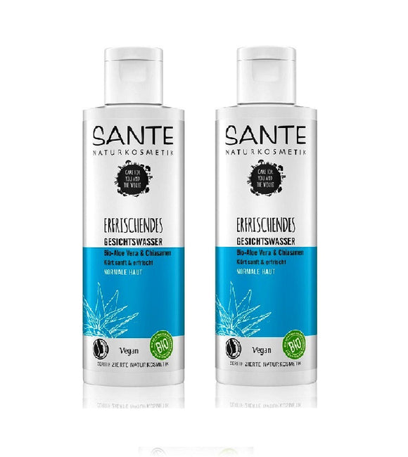2xPack Sante Organic Aloe Vera & Chia Seeds Refreshing Facial Toner-  300 ml