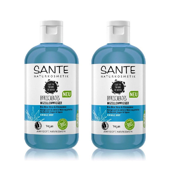 2xPack Sante Organic Aloe Vera & Chia Seeds Refreshing Micellar Water –