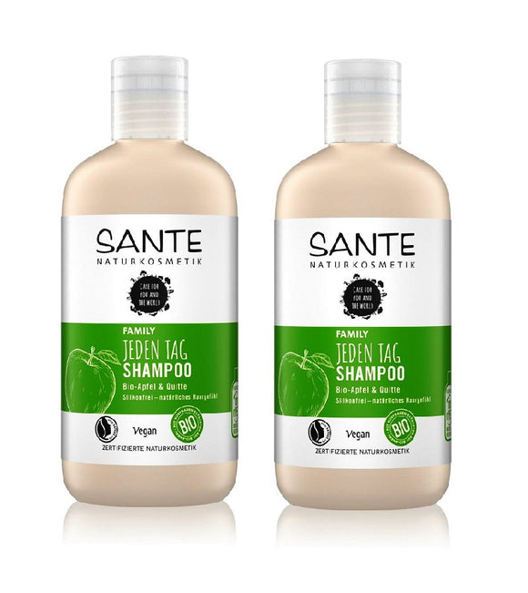 2xPack Sante Organic 500 ml – Family Apple Shampoo Quince - 
