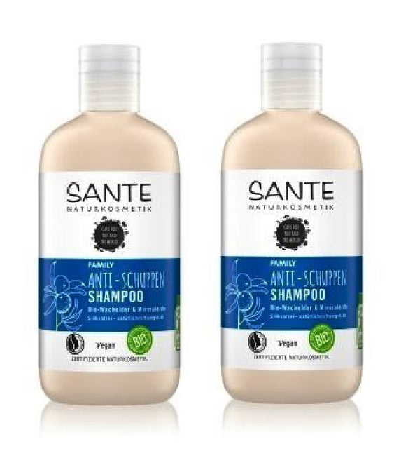 2xPack Sante Organic Juniper & Mineral Earth Family Anti-Dandrufft Shampoo - 500 ml