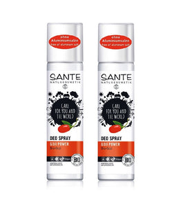 2xPack Sante Organic Goji Power Deodorant Spray for Women - 200 ml