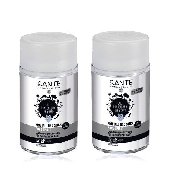 2xPack Sante Crystal Pure Spirit Deodorant Sticks - 200 ml