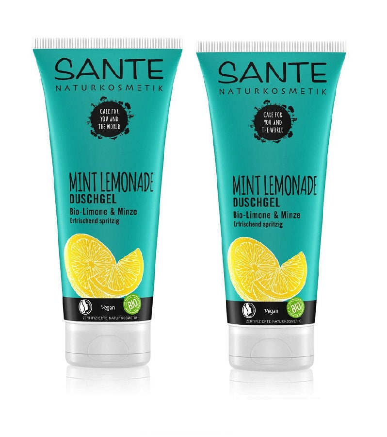 2xPack Sante Organic Mint - & ml – Shower Mint Lime Gel Lemonade 400