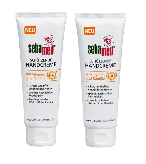 2xPack Sebamed Protective Hand Cream with Vitamin E & Camomilel - 150 ml