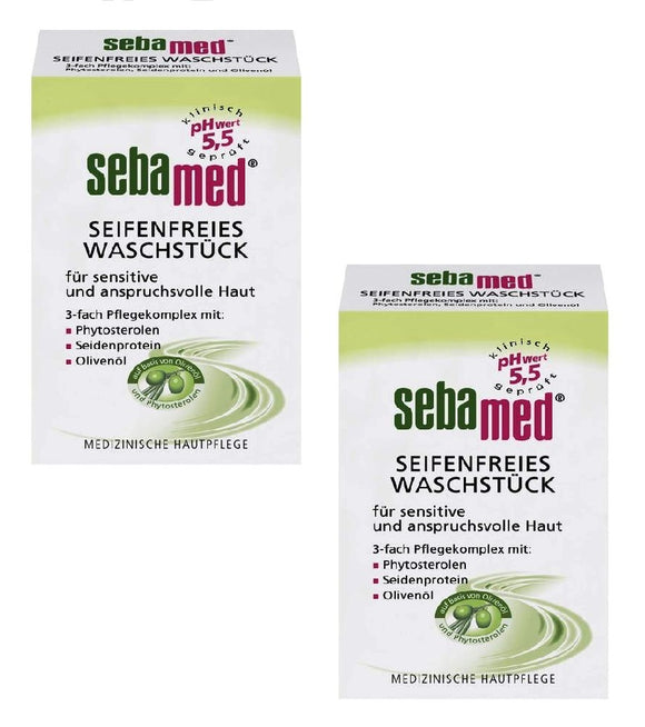 2xPack Sebamed Soap-Free Olive Oil Wash Bars - 300 g