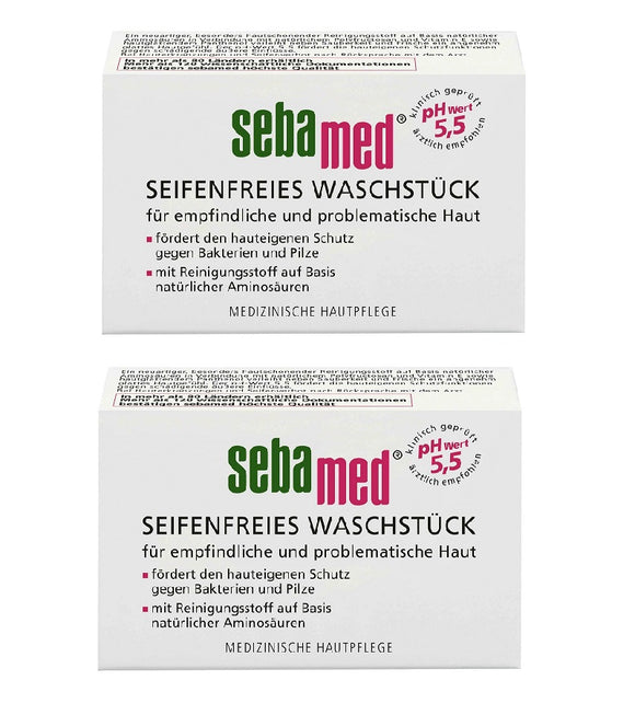 2xPack Sebamed Soap-Free Wash Bars - 300 g