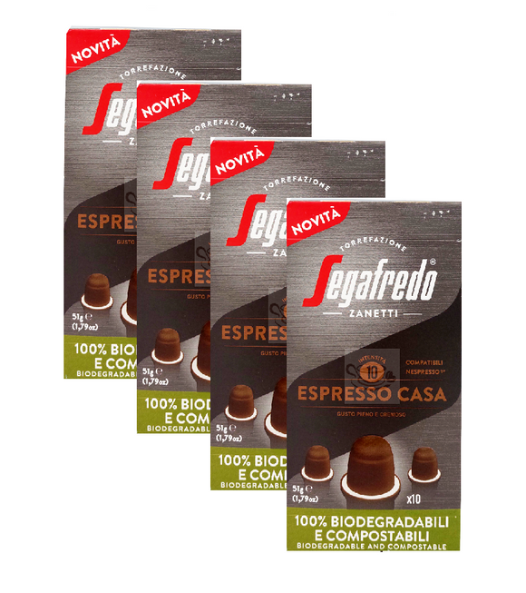 4xPack Segafredo Espresso Casa Coffee Capsules - 40 Capsules