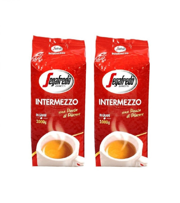 2xPack Segafredo Intermezzo Whole Coffee Beans - 2 Kgs