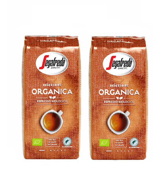 2xPack Segafredo Selezione Organica Epresso Biologico Whole Coffee Beans - 2 Kgs