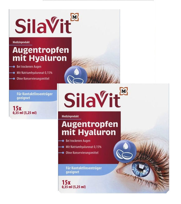 2xPack SilaVit Hyaluronic Eye Drops - 10.4 ml