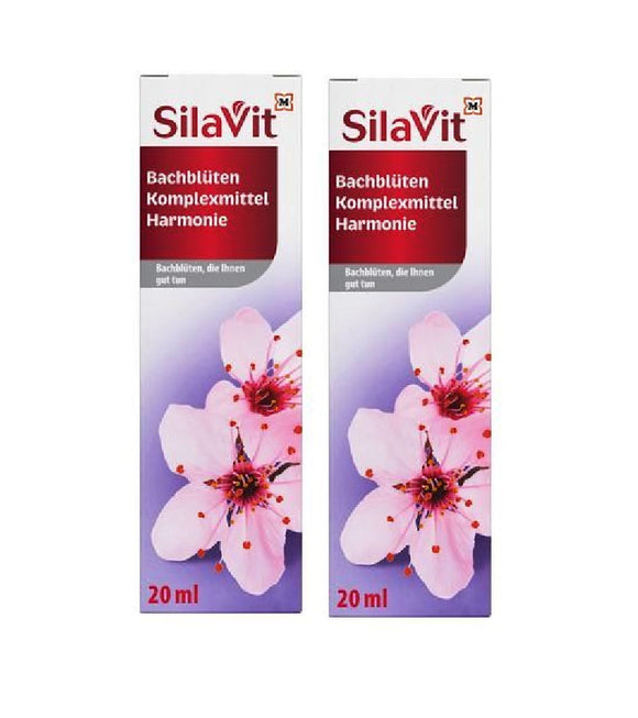 2xPacks SilaVit Bach Flower Complex Remedy Harmony Drops - 40 ml
