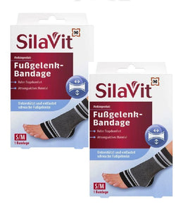 2xPack SilaVit Foot Ankle Bandage - Size S to XL