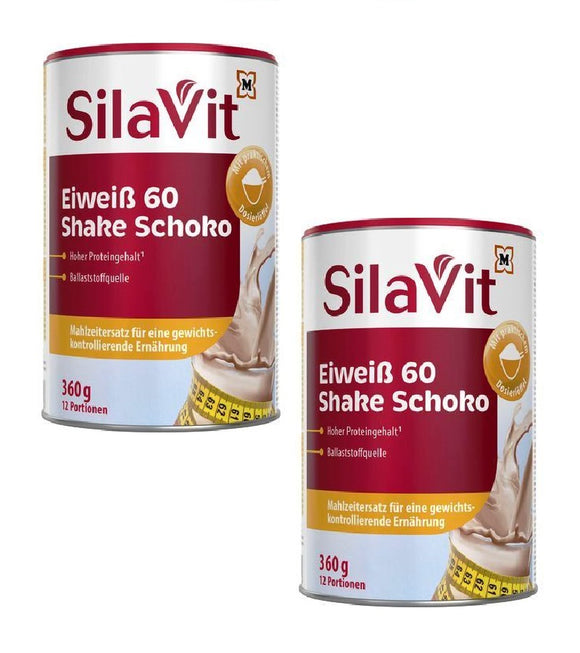 2xPack SilaVit Protein 60 Chocoloate-Flavor Milk Shake - 720 g