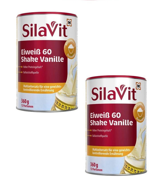 2xPack SilaVit Protein 60 Vanilla-Flavor Milk Shake - 720 g