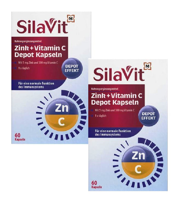 2xPack SilaVit Zinc & Vitamin C Depot Capsules - 120 Pcs