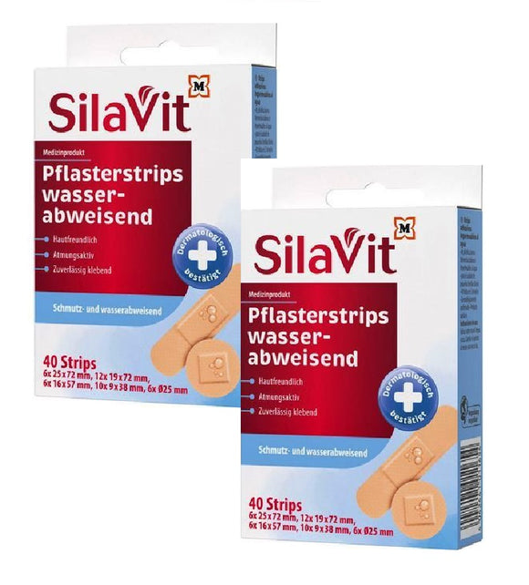 2xPack SilaVit Water-Repellent Plaster Strips - 80 Pcs