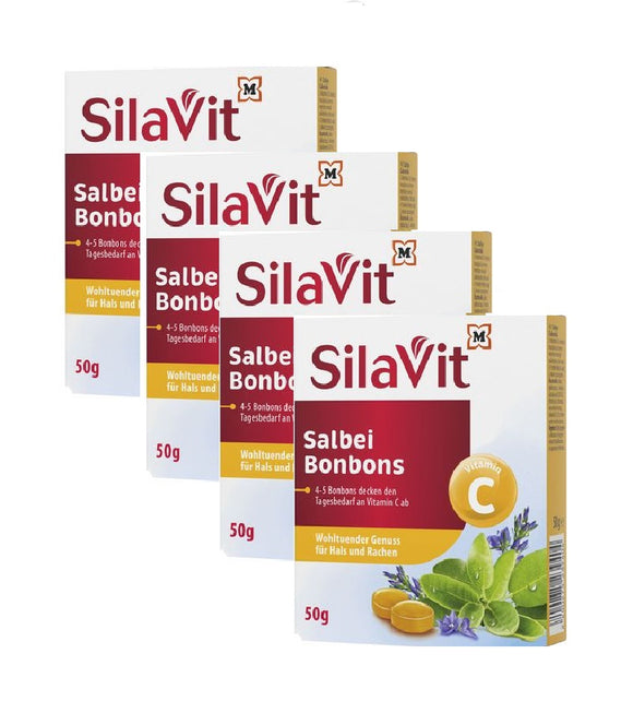 4xPack SilaVit Sage Candies with Vitamin C - 200 g