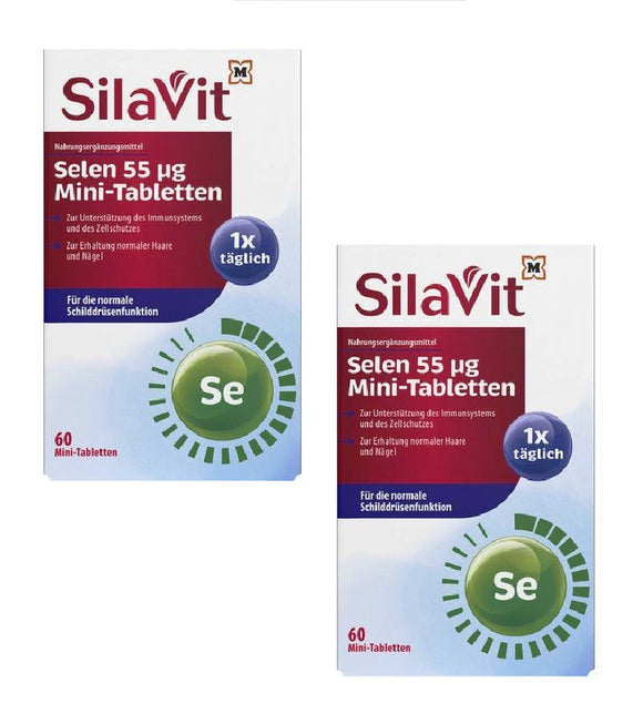 2xPack SilaVit Selenium 55 mg Mini Tablets - 120 Pcs