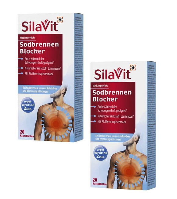 2xPack SilaVit Heartburn Blocking Tablets - 40 Pcs