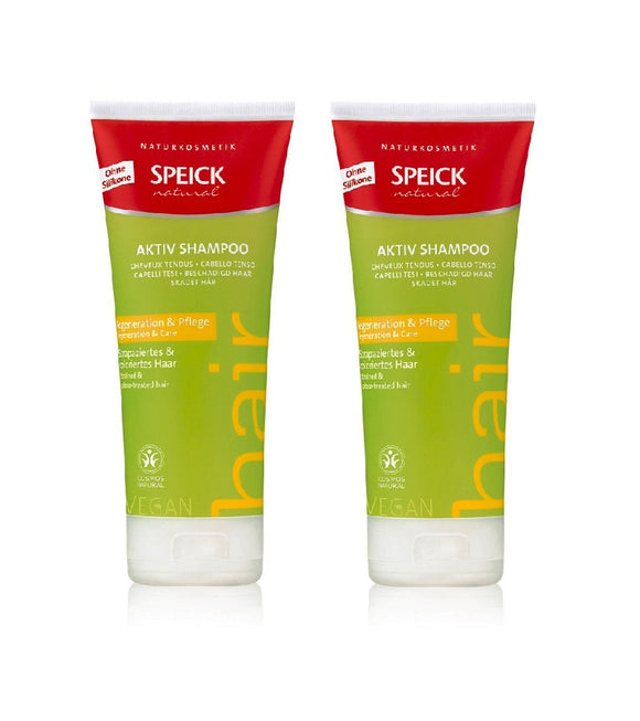 2xPack Speick Natural Active Regeneration & Care Shampoo - 400 ml