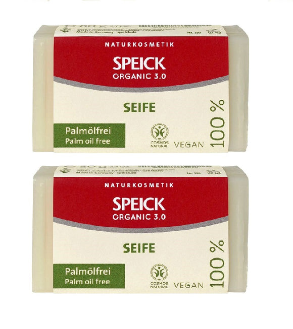 2xPack Speick Organic 3.0 Palm Oil-Free Soap Bars - 160 g