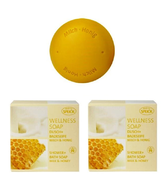 2xPack Speick Shower+Bath Sea Milk & Honey Wellness Soaps - 400 g