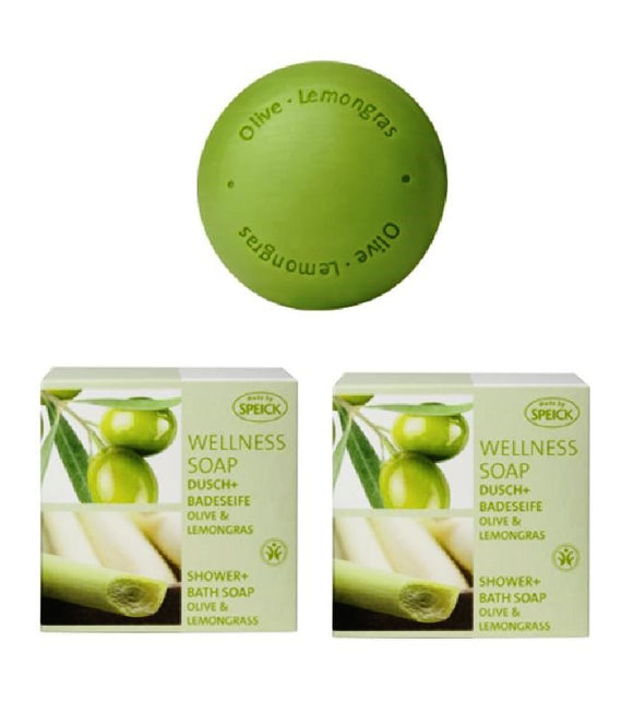 2xPack Speick Shower+Bath Olive & Lemongrass Wellness Soaps - 400 g