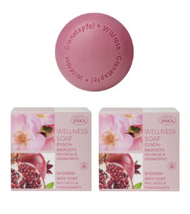 2xPack Speick Shower+Bath Wild Rose & Pomegranate Wellness Soaps - 400 g