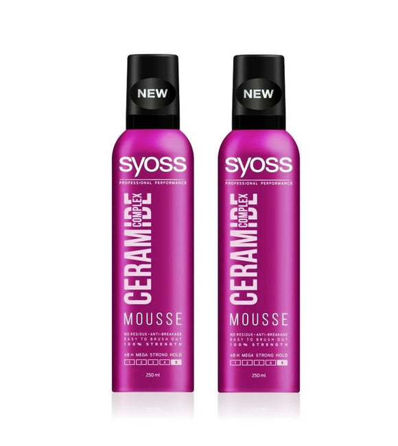 2xPack Syoss Ceramide Complex Mousse with Extra Strong Fixation - 500 ml