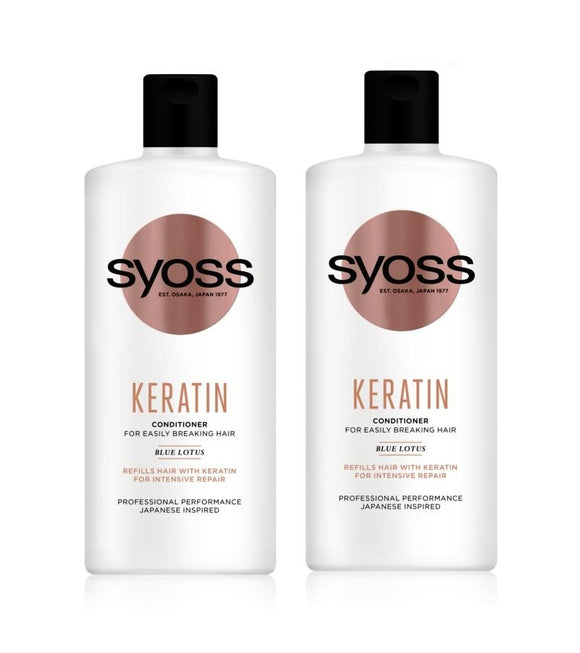 2xPack Syoss Keratin Conditioner for Brittle and Damaged Hair - 880 ml