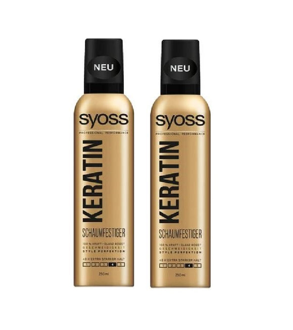 2xPack Syoss Hair Setting Mousse with Keratin - 500 ml