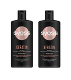 2xPack Syoss Shampoo with Keratin for Britte Hair - 880 ml to 1.5 kg