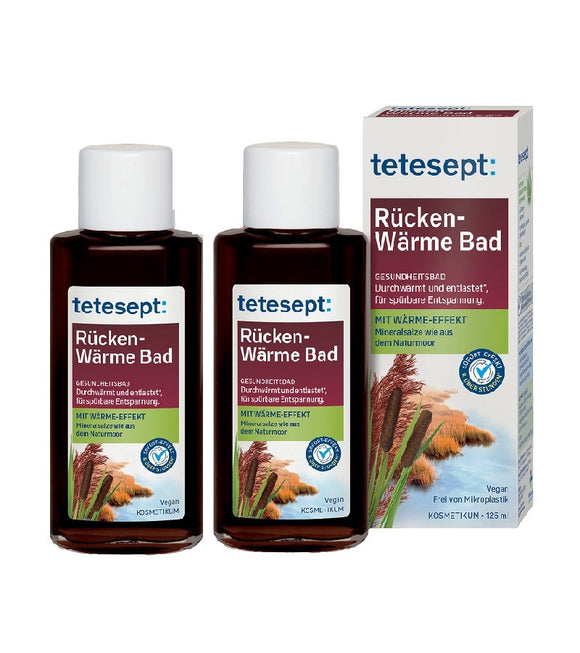 2xPack Tetesept Back Pain Warm Back Relief  Bath Oil - 250 ml