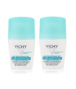 2xPack VICHY Antiperspirant 48h Anti-Stain Deodorant Roll-on - 100 ml