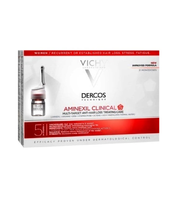 VICHY Dercos Aminexil Clinical 5 Women Hair Serum - 6x21 ml