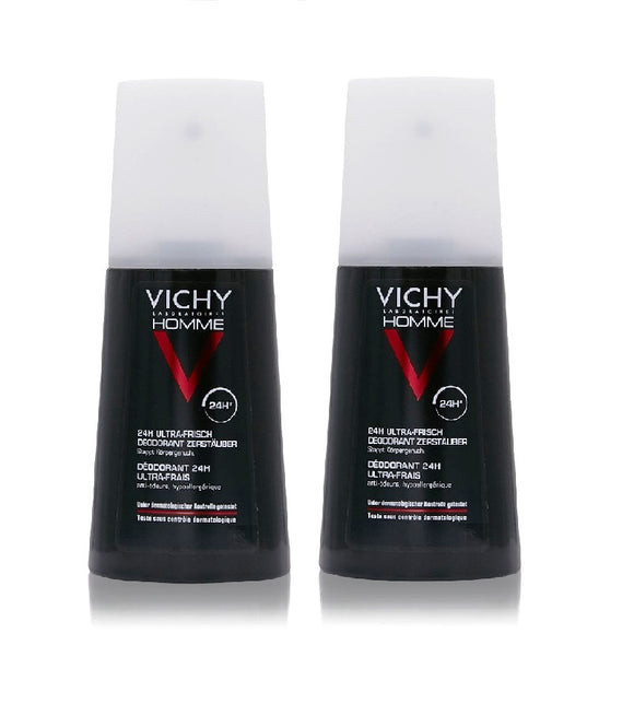 2xPack VICHY Homme Ultra Fresh Deodorant Spray - 200 ml