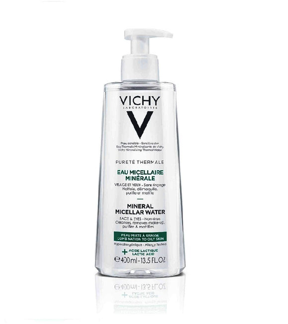 VICHY Purete Thermale Mineral Micellar Cleansing Fluid for Combination Skin - 400 ml