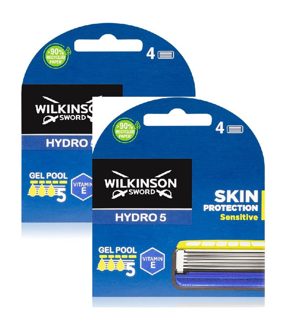 2xPack WILKINSON Sword Hydro5 Skin Protection Sensitive Razor Blades - 8 Pcs
